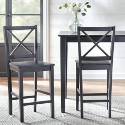 Set Of 2 30" Virginia Cross Back Chairs - Buylateral -Living Room Furniture Store GUEST ba159a75 7125 4b85 884b a1903368aca1
