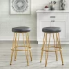 Set Of 2 24" Mazzini Faux Leather And Metal Counter Height Barstools - Buylateral -Living Room Furniture Store GUEST ba3d9ffe 3bdd 4077 971a fb8eb6da1783