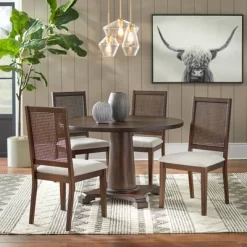 Set Of 2 Westbury Cane Style Back Dining Chairs Walnut/Cream - Buylateral 9 Set Of 2 Westbury Cane Style Back Dining Chairs Walnut/Cream - Buylateral -Living Room Furniture Store GUEST ba9aa5a0 e038 4234 8f5c 213260001b73