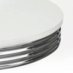 Raleigh Retro Bar Height Pub Dining Table White/Chrome - Buylateral -Living Room Furniture Store GUEST bd12f047 8b30 482b 8527 fe01ac739576