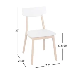 5pc Perla Dining Set White/Natural - Buylateral -Living Room Furniture Store GUEST bddb6d4a bded 4fe8 b75b 309ce99a75f7