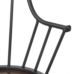 Set Of 2 Milo Windsor Metal With Wood Seat Dining Armchairs Black/Espresso Brown - Buylateral -Living Room Furniture Store GUEST c10ddfe5 2bd1 4bb3 b8f3 2090dd8ecf75