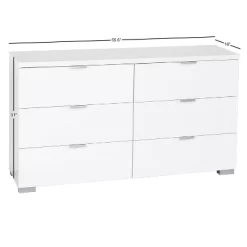 Zuri Six Drawer Chest White - Buylateral -Living Room Furniture Store GUEST c2955ac3 b436 4acc ab12 2e8eea0cf6ff