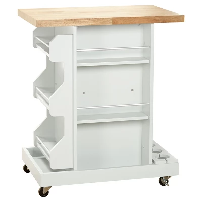 Hampton Kitchen Cart White - Buylateral 3 Hampton Kitchen Cart White - Buylateral