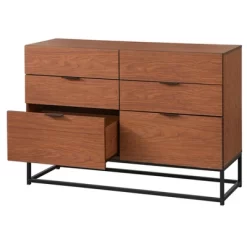 Noble 6 Drawers Dresser Walnut - Buylateral -Living Room Furniture Store GUEST c6fc4f48 25ea 4774 8a05 984087dbf6e0