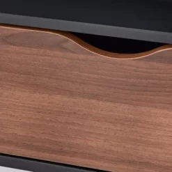 Sundal 2-Drawer TV Stand For TVs Up To 70" With Open Compartments Black/Walnut - Buylateral -Living Room Furniture Store GUEST cf895313 58dd 4beb ad35 9996fa75d831