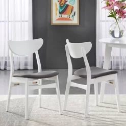 Set Of 2 Tania Dining Chairs White - Buylateral