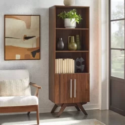 71" Ashfield Bookshelf Walnut - Buylateral