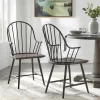 Set Of 2 Milo Windsor Metal With Wood Seat Dining Armchairs Black/Espresso Brown - Buylateral 1 Set Of 2 Milo Windsor Metal With Wood Seat Dining Armchairs Black/Espresso Brown - Buylateral -Living Room Furniture Store GUEST e67a6de4 872b 43cf 8bbf 07255f180b5e