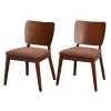 Buylateral Set Of 2 Bernard Curved Panel Back Corduroy Seat Dining Chairs Walnut: Rubberwood Frame, Polyester Upholstery, Spot Clean -Living Room Furniture Store GUEST ec6311b5 a01a 4218 a197 aa9c1987fcb5