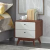 Cassie Mid-Century Modern Nightstand Walnut/White - Buylateral -Living Room Furniture Store GUEST ed86c90c ab63 4f0e 8c2b 8c7b531f7b25