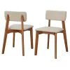 Buylateral Set Of 2 Nettie Mid Century Modern Upholstered Dining Chairs Walnut/Beige -Living Room Furniture Store GUEST edfa8203 e709 4b0c 97de 6cd30b4b0f72