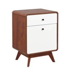 Cassie 2 Drawer File Cabinet White/Walnut - Buylateral -Living Room Furniture Store GUEST f1b80f51 138c 45b3 8bd3 c78f65bba9be