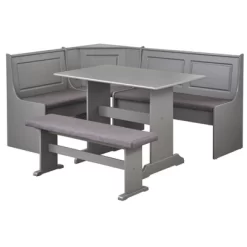 3pc Polly Upholstered Nook Dining Set - Buylateral -Living Room Furniture Store GUEST f4e71b59 74af 4d74 b818 e289d8c54c66