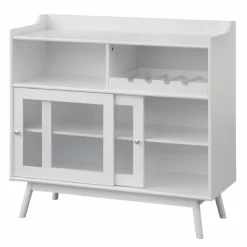 Dublin Bar Cabinet With Sliding Glass Doors White - Buylateral -Living Room Furniture Store GUEST f77ab7d0 958e 45bc b797 cf35ea10b3f4