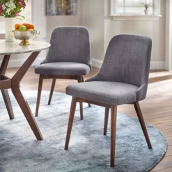 Buylateral Set Of 2 Saville Mid Century Modern Dining Chairs