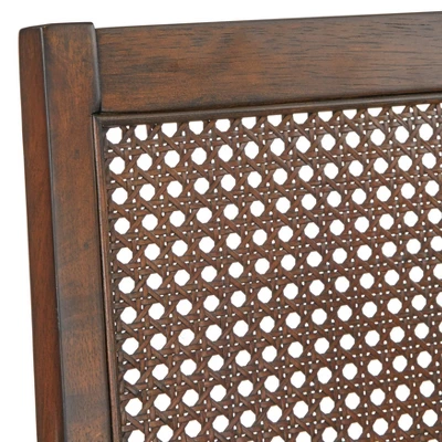 Set Of 2 Westbury Cane Style Back Dining Chairs Walnut/Cream - Buylateral 4 Set Of 2 Westbury Cane Style Back Dining Chairs Walnut/Cream - Buylateral - Image 2